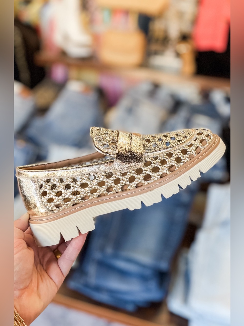 Corkys Footwear So Put Together Gold Loafer with lug sole